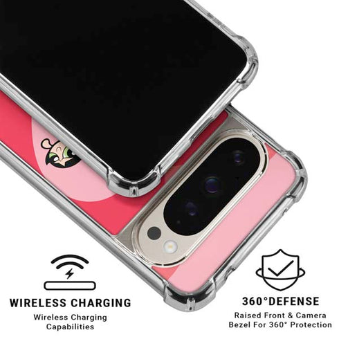 Cartoon Network Powerpuff Girls Hearts Pixel 9 Pro XL Clear Case